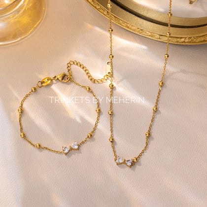 HIGH QUALITY BOW NECK+BRACELET SET