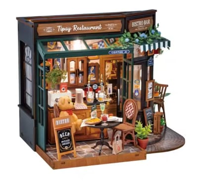 Playmoji Tipsy Restaurant Kit DIY Miniature House kit