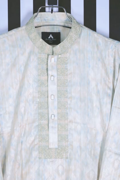 Elegant Light Gold Panjabi – Timeless Ethnic Wear