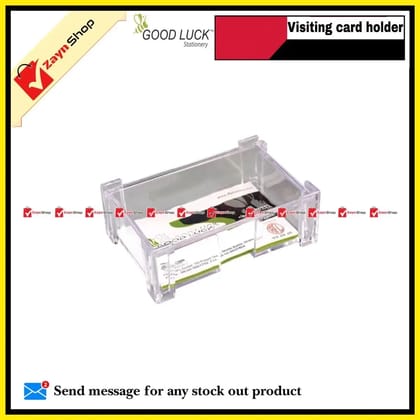 Good Luck Business/Visiting Card Holder Transparent 1pcs