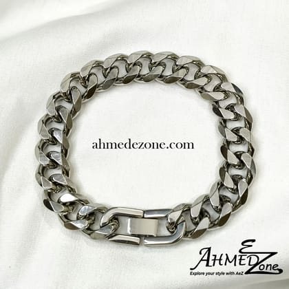 12mm Cuban Premium Quality Bracelet (Silver Edition)