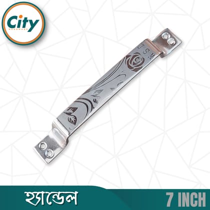 ৬ ইঞ্চি ডোর হ্যান্ডেল স্টেইনলেস স্টিল শিট হ্যান্ডেল লেজার প্রিন্ট করা দরজার হাতল