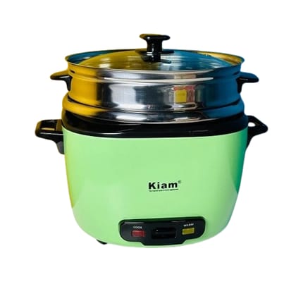 Kiam DRC 9704 2.8 Liter Stainless Steel + Non-Stick Double Pot Rice Cooker