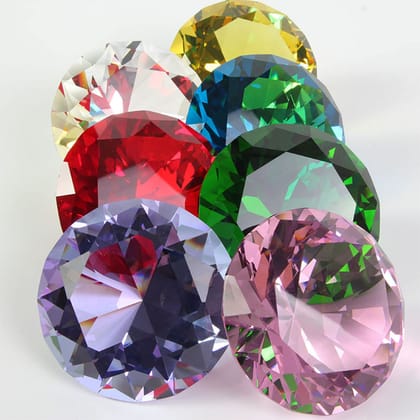 Paper weight Crystal Diamond shape Big size 1 pcs Random color