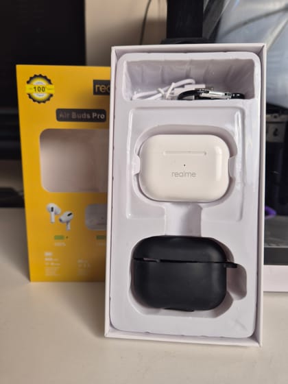 Realme Air Buds-Pro Tws Wireless Bluetooth Earbuds Black Case - Bluetooth Headphone