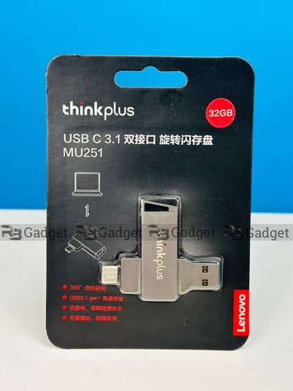 Lenovo thinkplus MU251 USB 3.1 & type-c Dual-port