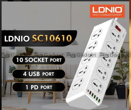 LDNIO SC10610 30W 10-Port USB Charger Power Strip