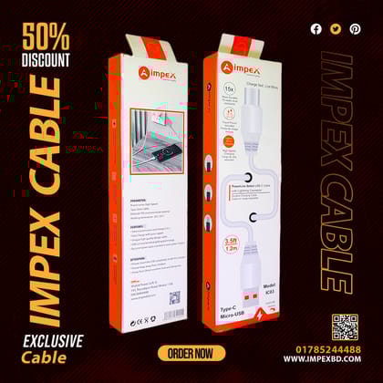 Impex Fast Strong Micro Cable Model-C-20 Pro