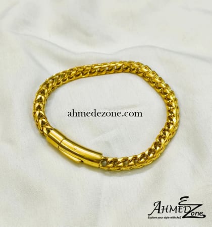 Franco Men's Stainless Steel Bracelet Golden Color