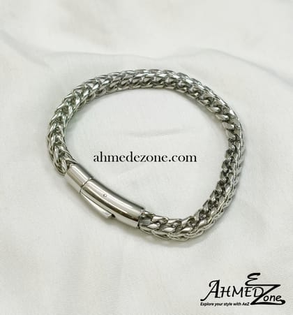 Franco Stainless Steel Men's Bracelet Silver Color