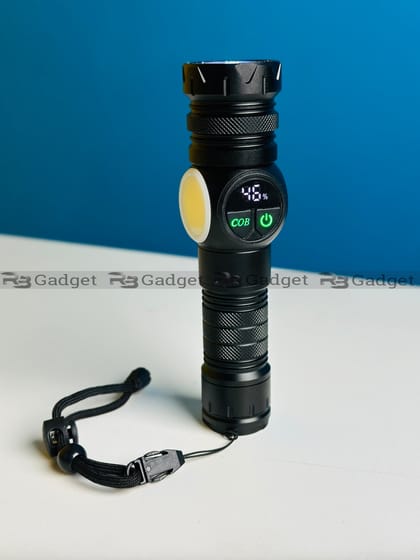 GearUP K60 Rechargeable Flashlight 10W COB + LED Torchlight