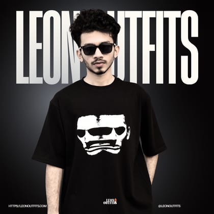 Men’s Oversized Heavyweight Drop Shoulder T-Shirt in Black