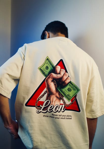 'LEON' Oversized Heavyweight Drop Shoulder T-Shirt