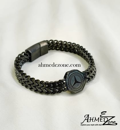 Men's Premium Quality Bracelet Double Row Black Edition
