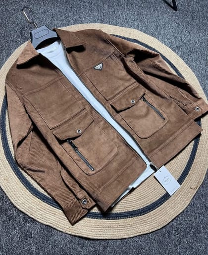 Prada Corduroy Blouson Jacket ( brown )