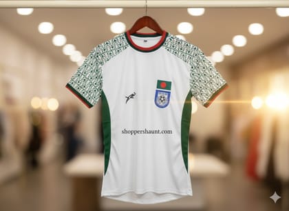 Bangladesh football Jersey (White- Fan addition)