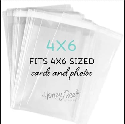 Crystal Cellophane poly adhesive poly size 4x6 inch Packaging Material Bundle of 100pcs - poly bag