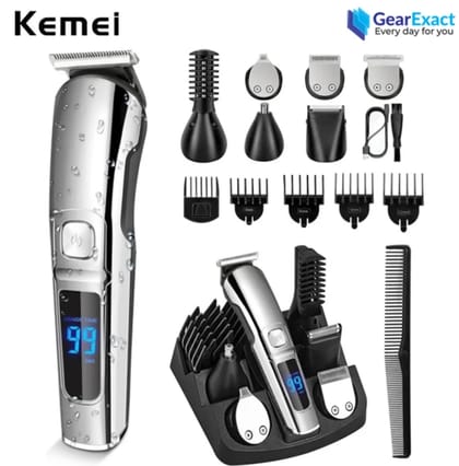 Kemei KM-8508 Multi-grooming kit 11-in-1 Beard, Hair, Body, and Face for Men