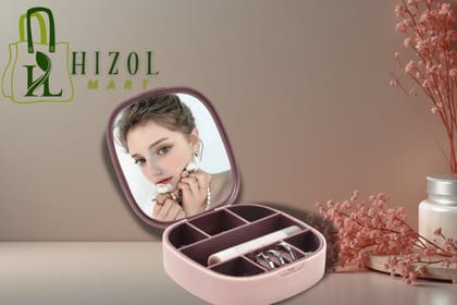 Jewelry Storage Box with Mirror