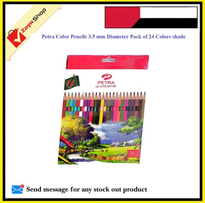 Petra Color Pencils 3.5 mm Diameter Pack of 24 Colors shade