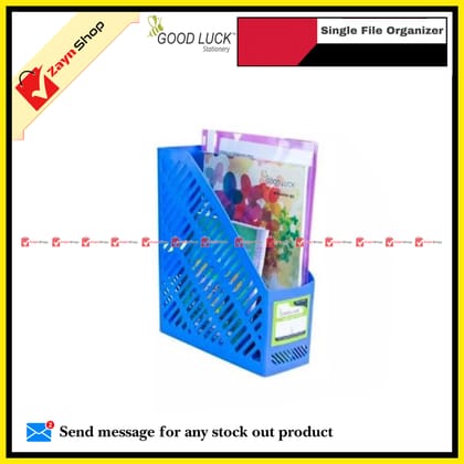 Good Luck File Holder   Single Station File Organizer Blue 1Pcs