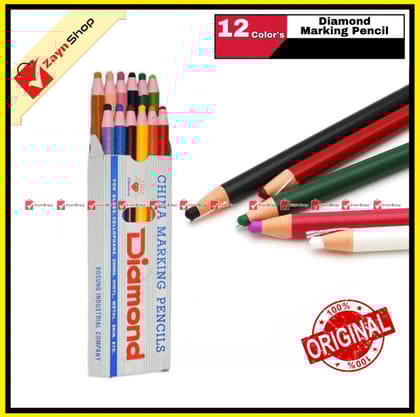 Diamond China Marking Color Pencil pack of 12 Colors