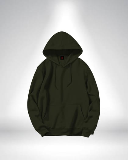 Premium Solid Olive Green Hoodie