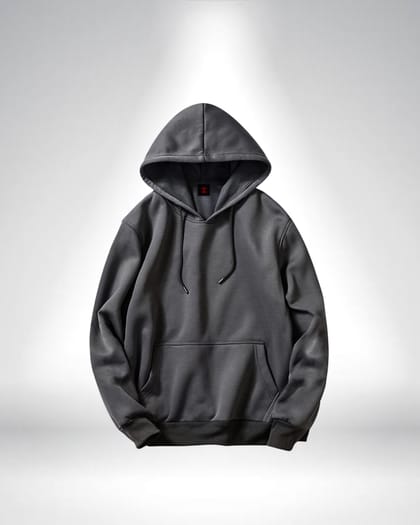 Premium Solid Gray Hoodie