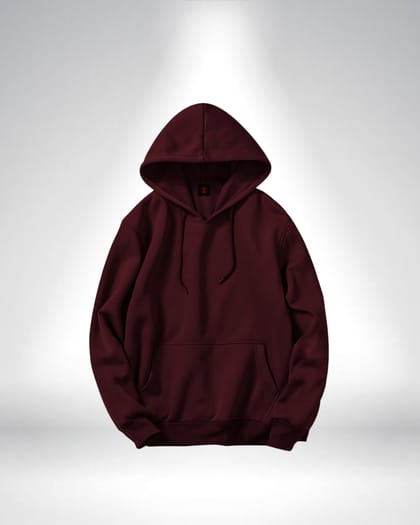 Premium Solid Maroon Hoodie