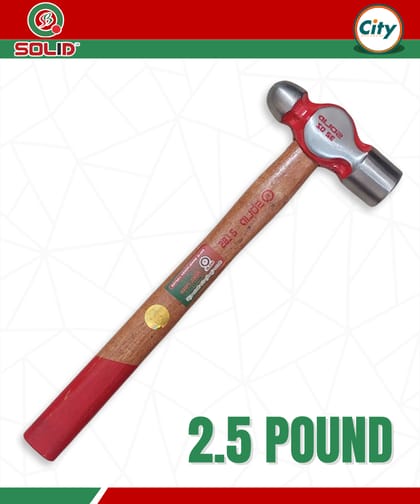 ২.৫ পাউন্ড হাতুড়ি প্রিমিয়াম মানের হেভি কাজের হাতুড়ি কাঠের হ্যান্ডেল বলপিন হাতুড়