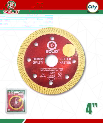৪ ইঞ্চি প্রিমিয়াম কোয়ালিটি টাইলস কাটার থিন টার্বো ব্লেড ডায়মন্ড স