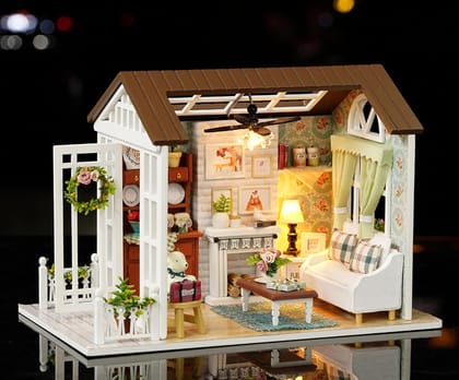 Playmoji DIY Miniature House - Happy Times (With Dust Cover)