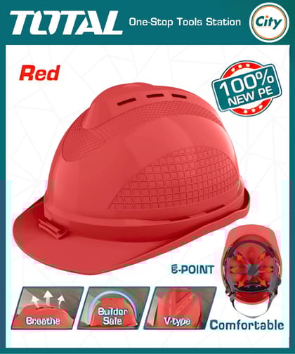 সেফটি হেলমেট লাল TOTAL TSP8604