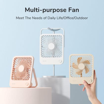 JISULIFE FA26 Portable USB Rechargeable desk Fan