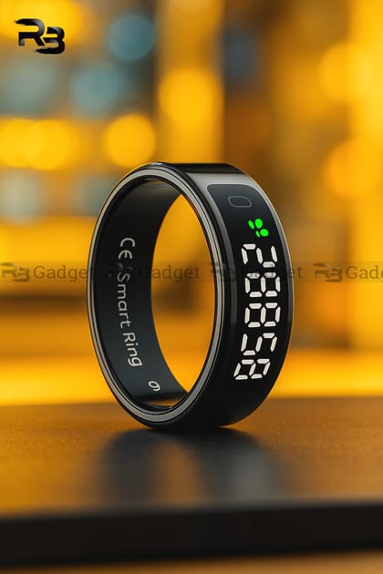 COLMI R12 Smart Ring with Display Screen and Touch – Black