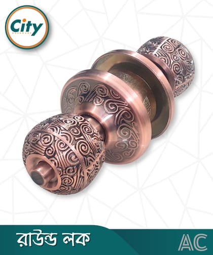 প্রিমিয়াম কোয়ালিটি রাউন্ড লক নতুন মডেলের ডোর লক রুমের ডাবল সাইডেড কাঠের দরজার লক AC