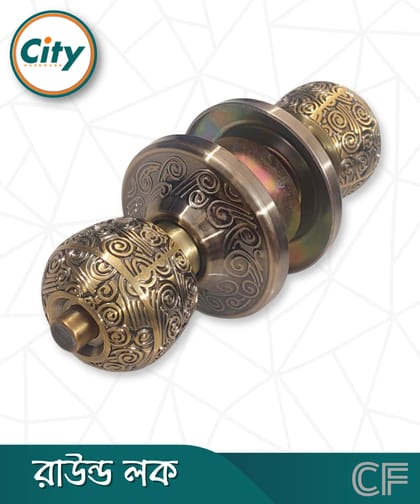 প্রিমিয়াম কোয়ালিটি রাউন্ড লক নতুন মডেলের ডোর লক রুমের ডাবল সাইডেড কাঠের দরজার লক CF