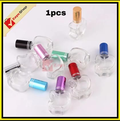 Empty  Bottle apple shape 10ml  Refillable Spray Atomizer  Transparent Glass  Random Color 1pcs