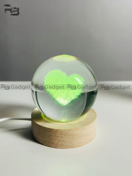 3D Crystal Ball – Cloud Love Shape (7 Color Base)
