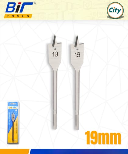 ২ পিস ১৯ মিমি কনসিল বিট কাঠের ফ্ল্যাট ড্রিল বিট হেক্স শ্যাঙ্ক উড ওয়ার্কিং স্পেড ড্রিল বিট