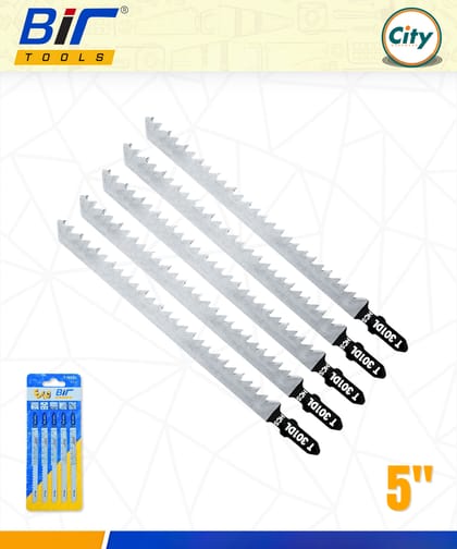 ৫ পিস জিগ স ব্লেড ১৩২ মিমি T301DL HCS টি-শ্যাঙ্ক জিগ স ব্লেড কাঠ বাঁকা কাটার জন্য উপযুক্ত