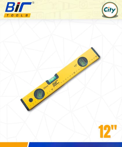 ১২ ইঞ্চি ওয়াটার লেভেল পরিমাপ করা ওয়াটার লেভেলার রুলার উচ্চ নির্ভুলতার স্প্রিট বাবল স্তর ও চৌম্বকীয় প্লেট সহ