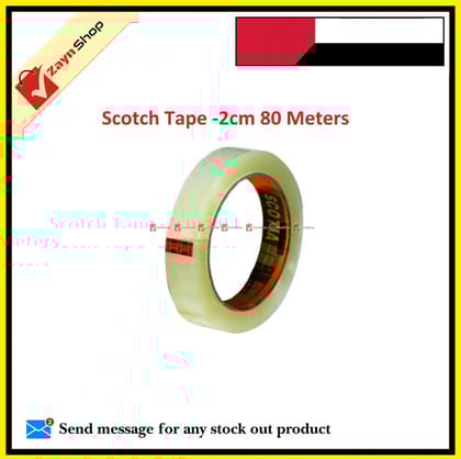 Scotch Tape 2 cm 80 Meters Transparent 1 pcs