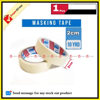 Masking Tape 1 inch 10 yards Pack of 1pcs
