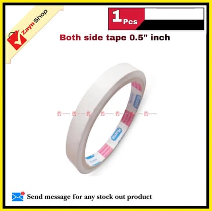 Both side tape, Double Sided Adhesive 0.5 inch 10 Yeard 1 pcs