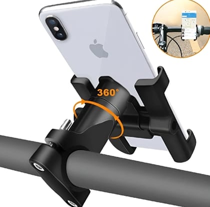 Bicycle Mobile Phone Holder Material: aluminum alloy, stainless steel 360° rotation Firm and stable