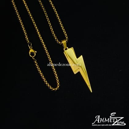 Thunderbolt Charm Pendant (Golden Edition)