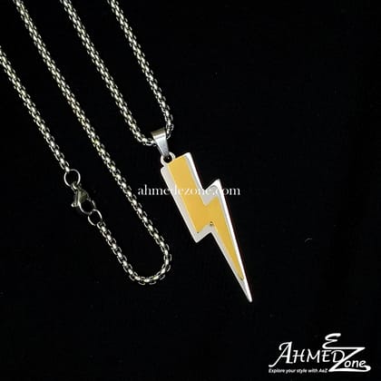 Thunderbolt Charm Pendant (Silver Edition)