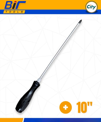 ১ পিস স্টার স্ক্রু ড্রাইভার ৪, ৬, ৮ বা ১০ ইঞ্চি সাইজের ম্যাগনেটিক টিপ সহ কালো হ্যান্ডেলের হেভি স্ক্রু ড্রাইভার