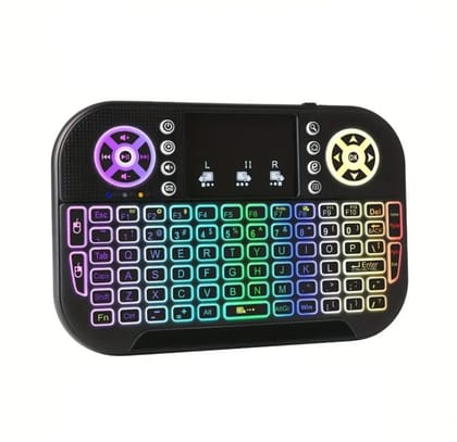 GearUP MK20 2.4GHz + Wireless Dual Mode RGB Backlit Rechargeable Mini Portable Keyboard With Touchpad